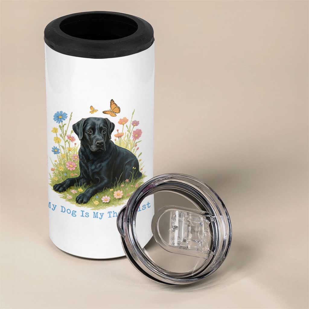 My Dog Is My Therapist 4 in 1 Can Cooler Tumbler Labrador Retriever Lover Gift - Wonder Print Shop