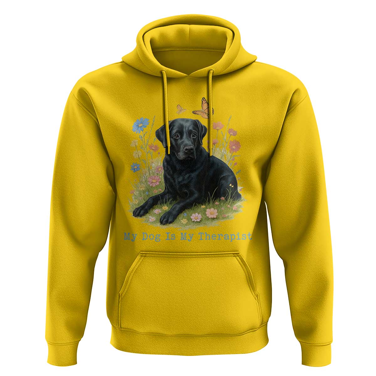 My Dog Is My Therapist Hoodie Labrador Retriever Lover Gift - Wonder Print Shop