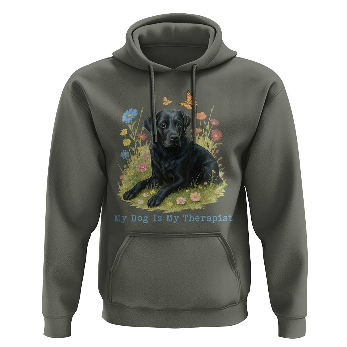 My Dog Is My Therapist Hoodie Labrador Retriever Lover Gift - Wonder Print Shop