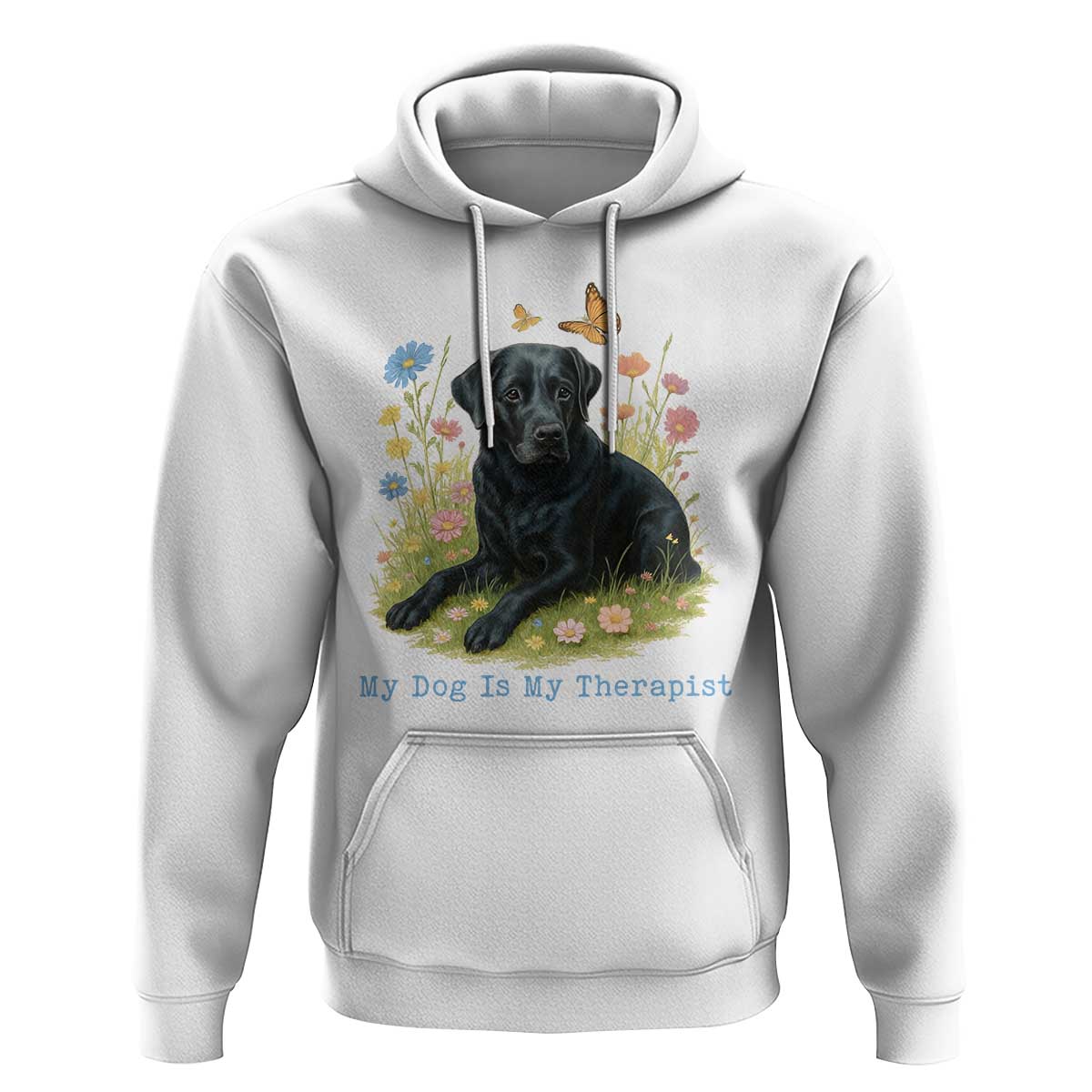 My Dog Is My Therapist Hoodie Labrador Retriever Lover Gift - Wonder Print Shop