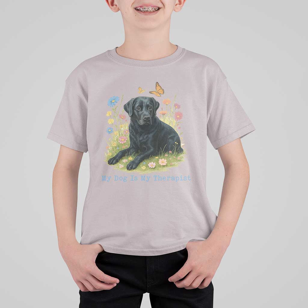 My Dog Is My Therapist T Shirt For Kid Labrador Retriever Lover Gift - Wonder Print Shop
