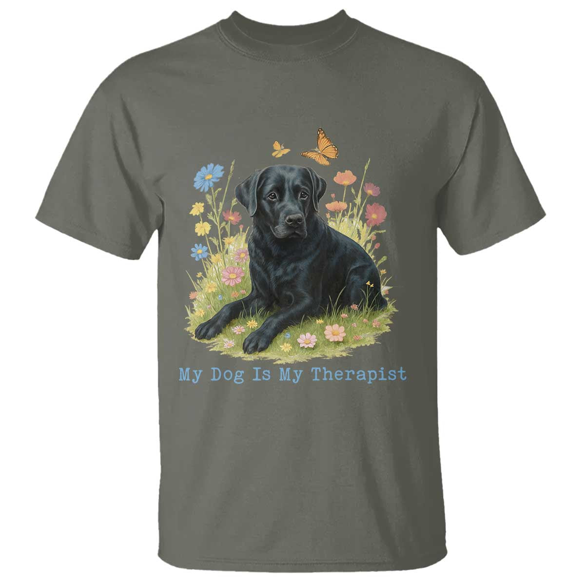 My Dog Is My Therapist T Shirt Labrador Retriever Lover Gift - Wonder Print Shop