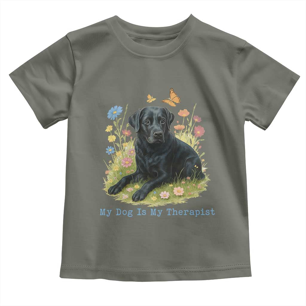 My Dog Is My Therapist Toddler T Shirt Labrador Retriever Lover Gift - Wonder Print Shop