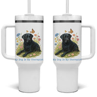 My Dog Is My Therapist Tumbler With Handle Labrador Retriever Lover Gift - Wonder Print Shop