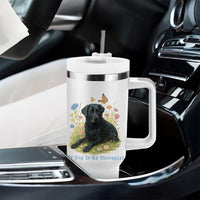 My Dog Is My Therapist Tumbler With Handle Labrador Retriever Lover Gift - Wonder Print Shop