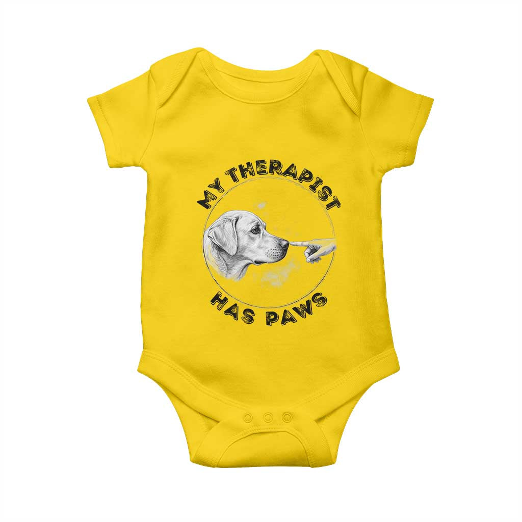 Funny Labrador Retriever Gift Baby Onesie My Therapist Has Paws - Wonder Print Shop