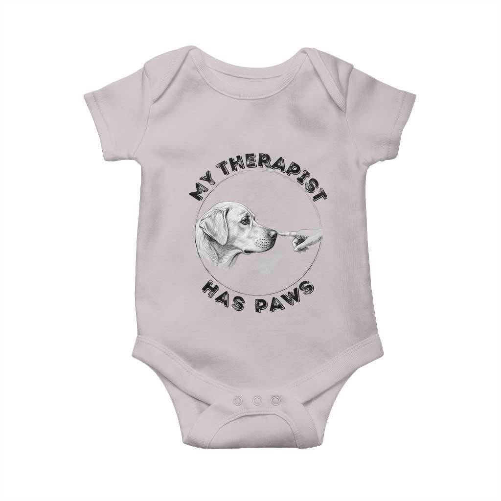 Funny Labrador Retriever Gift Baby Onesie My Therapist Has Paws - Wonder Print Shop