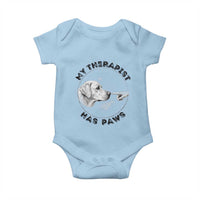 Funny Labrador Retriever Gift Baby Onesie My Therapist Has Paws - Wonder Print Shop