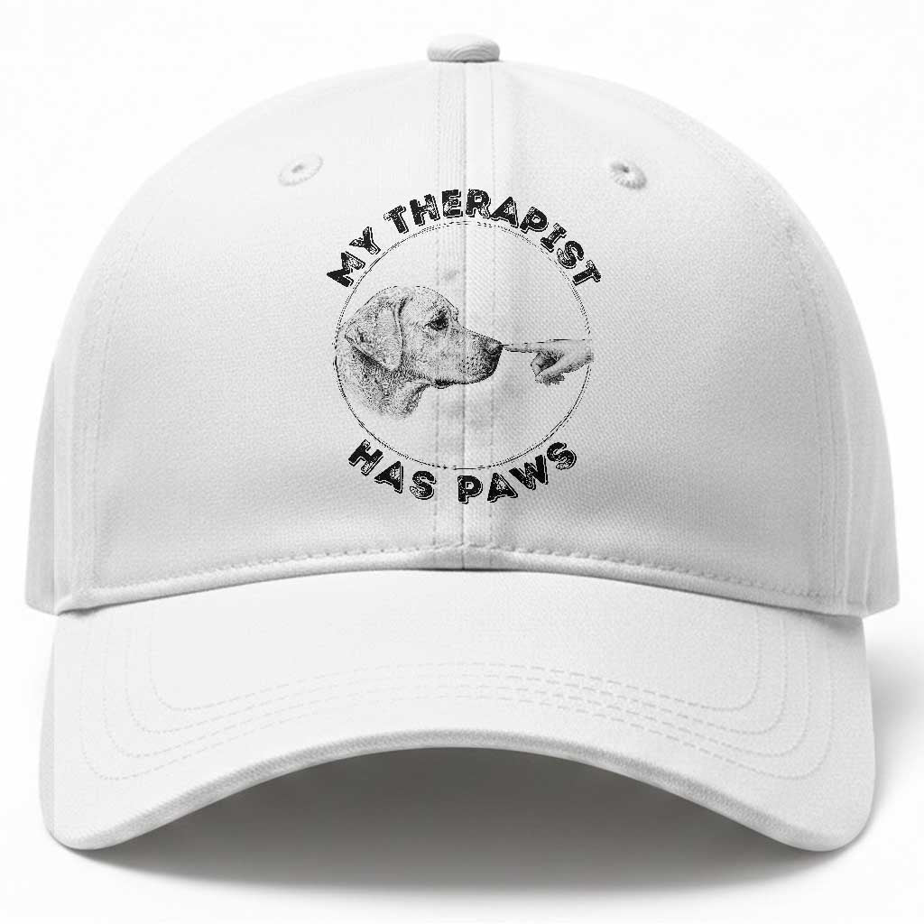 Funny Labrador Retriever Gift Baseball Cap My Therapist Has Paws