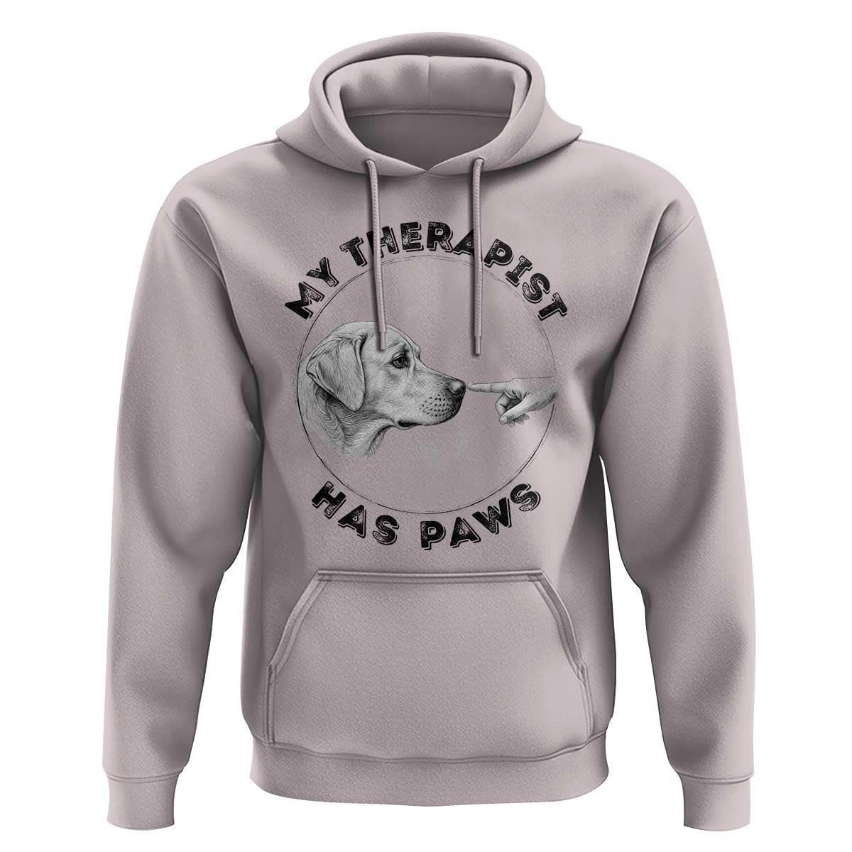 Funny Labrador Retriever Gift Hoodie My Therapist Has Paws - Wonder Print Shop
