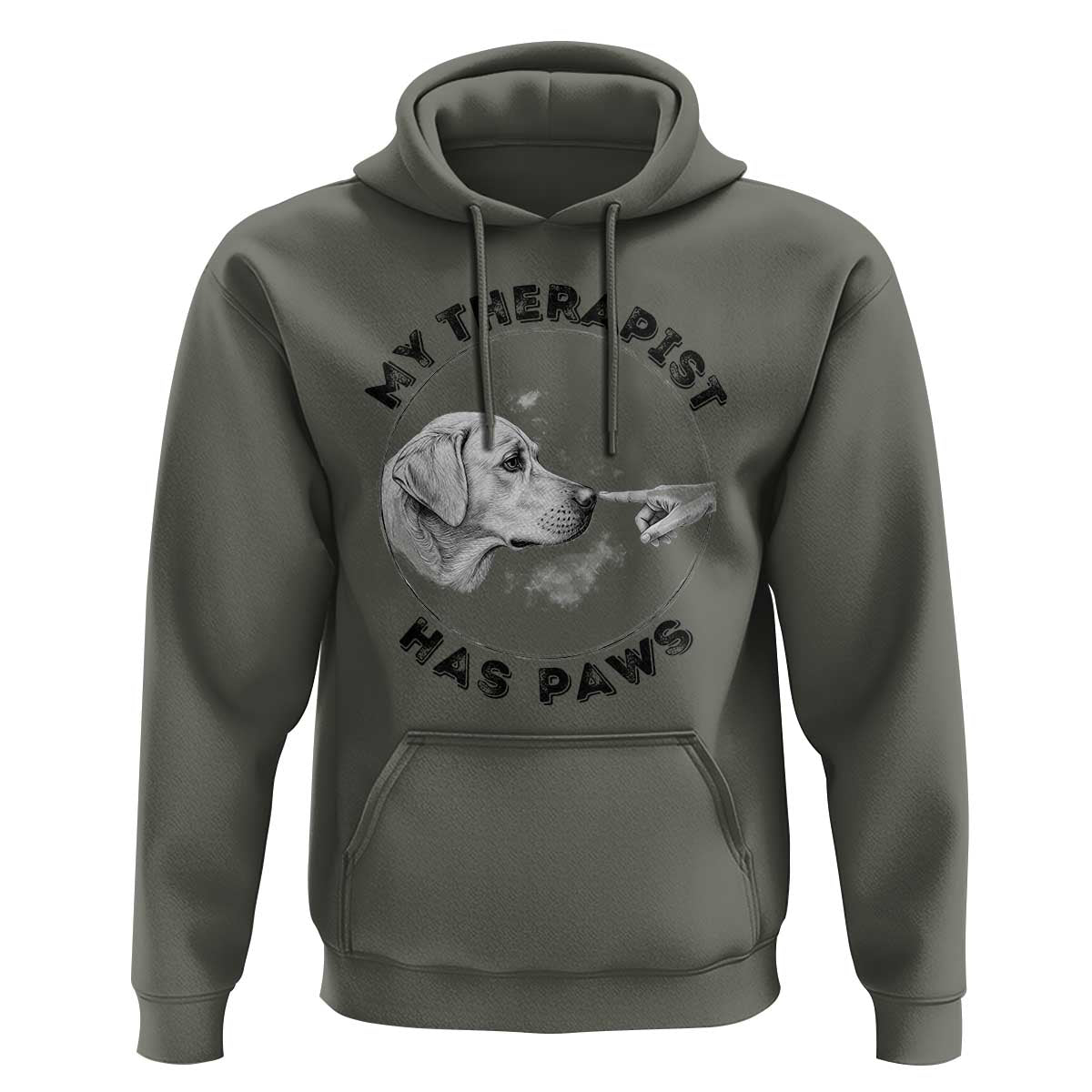 Funny Labrador Retriever Gift Hoodie My Therapist Has Paws - Wonder Print Shop