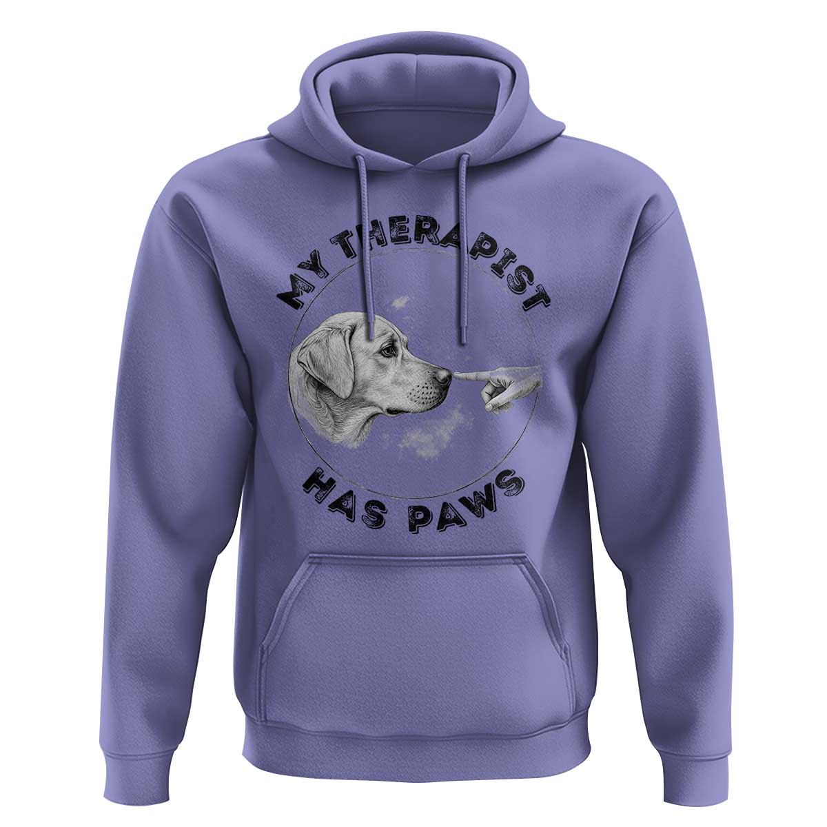 Funny Labrador Retriever Gift Hoodie My Therapist Has Paws - Wonder Print Shop
