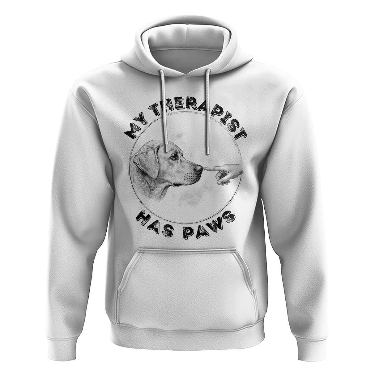 Funny Labrador Retriever Gift Hoodie My Therapist Has Paws - Wonder Print Shop
