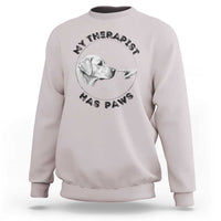 Funny Labrador Retriever Gift Sweatshirt My Therapist Has Paws - Wonder Print Shop