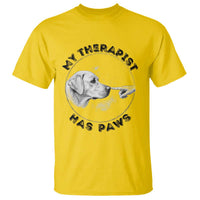 Funny Labrador Retriever Gift T Shirt My Therapist Has Paws - Wonder Print Shop