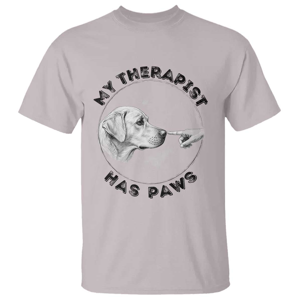 Funny Labrador Retriever Gift T Shirt My Therapist Has Paws - Wonder Print Shop