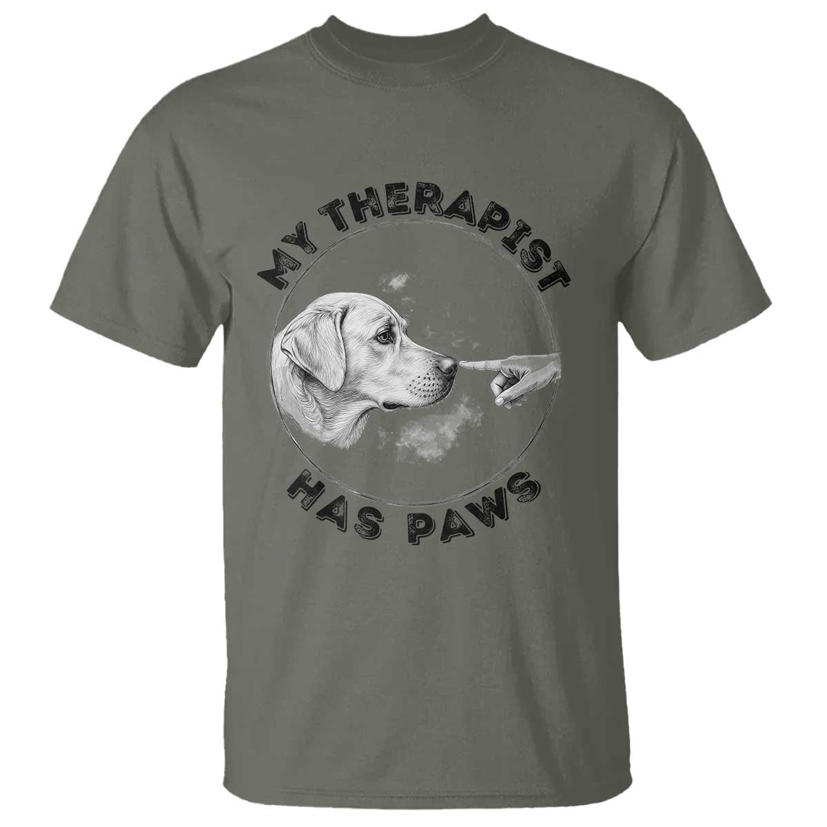 Funny Labrador Retriever Gift T Shirt My Therapist Has Paws - Wonder Print Shop