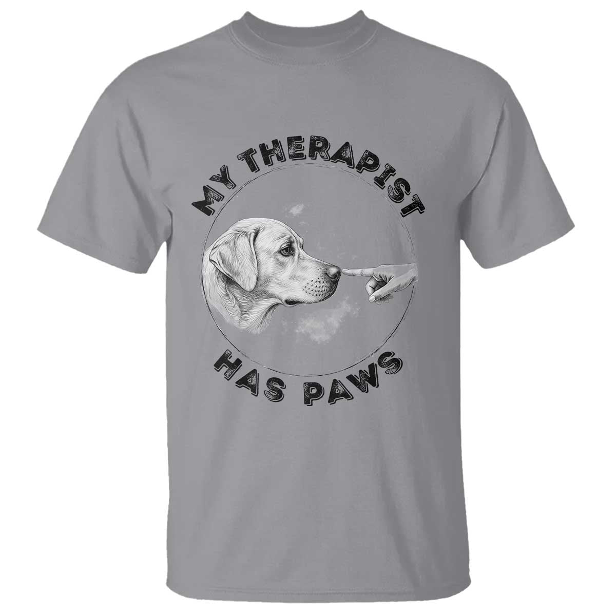 Funny Labrador Retriever Gift T Shirt My Therapist Has Paws - Wonder Print Shop