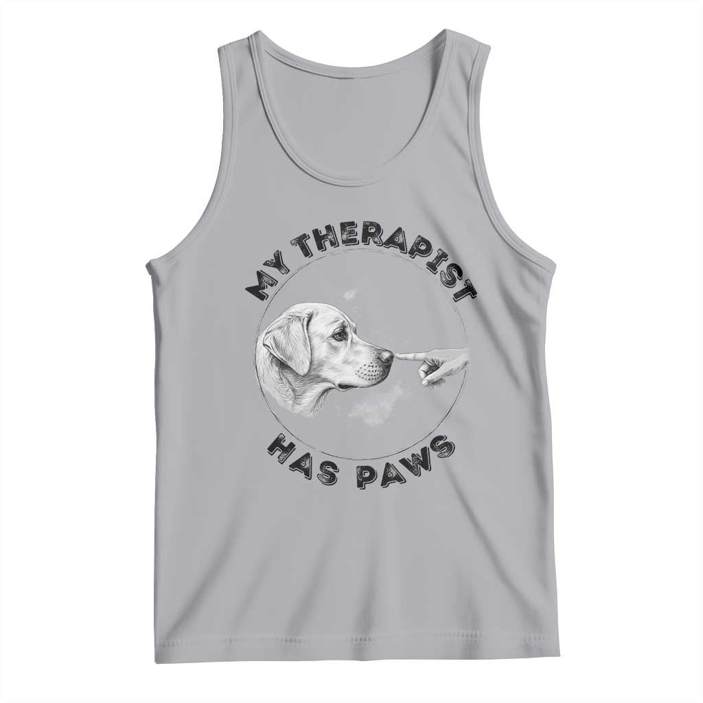 Funny Labrador Retriever Gift Tank Top My Therapist Has Paws - Wonder Print Shop