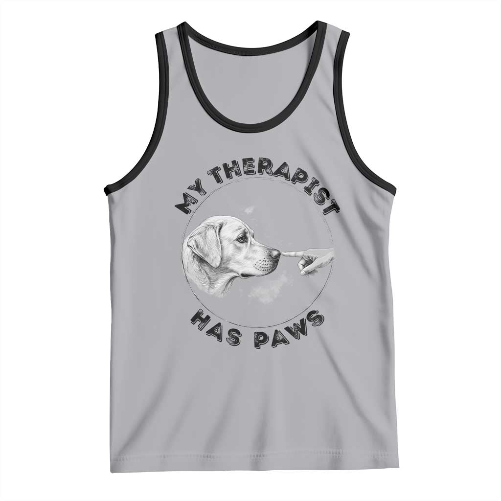 Funny Labrador Retriever Gift Tank Top My Therapist Has Paws - Wonder Print Shop