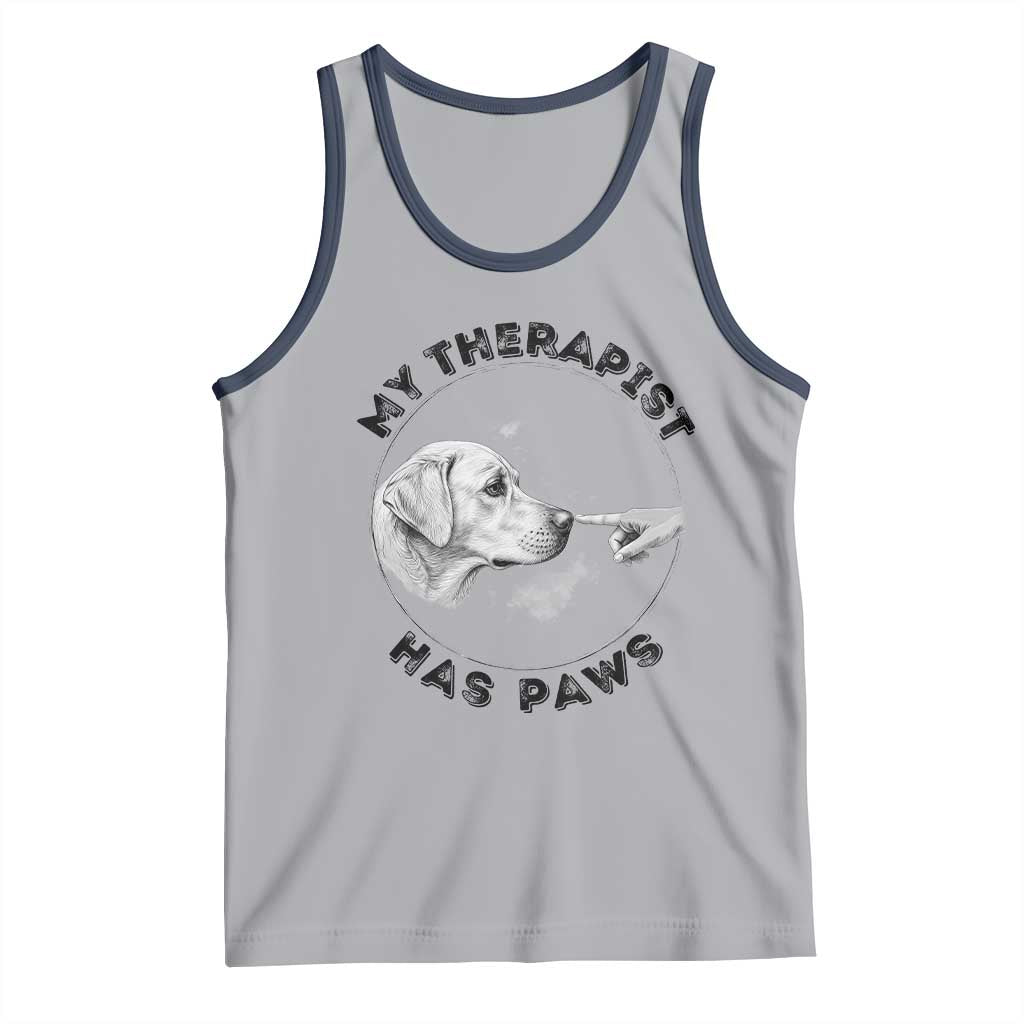 Funny Labrador Retriever Gift Tank Top My Therapist Has Paws - Wonder Print Shop