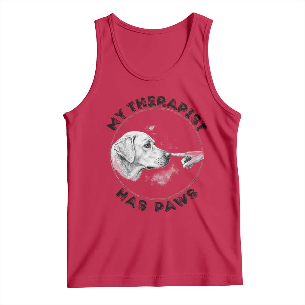 Funny Labrador Retriever Gift Tank Top My Therapist Has Paws - Wonder Print Shop