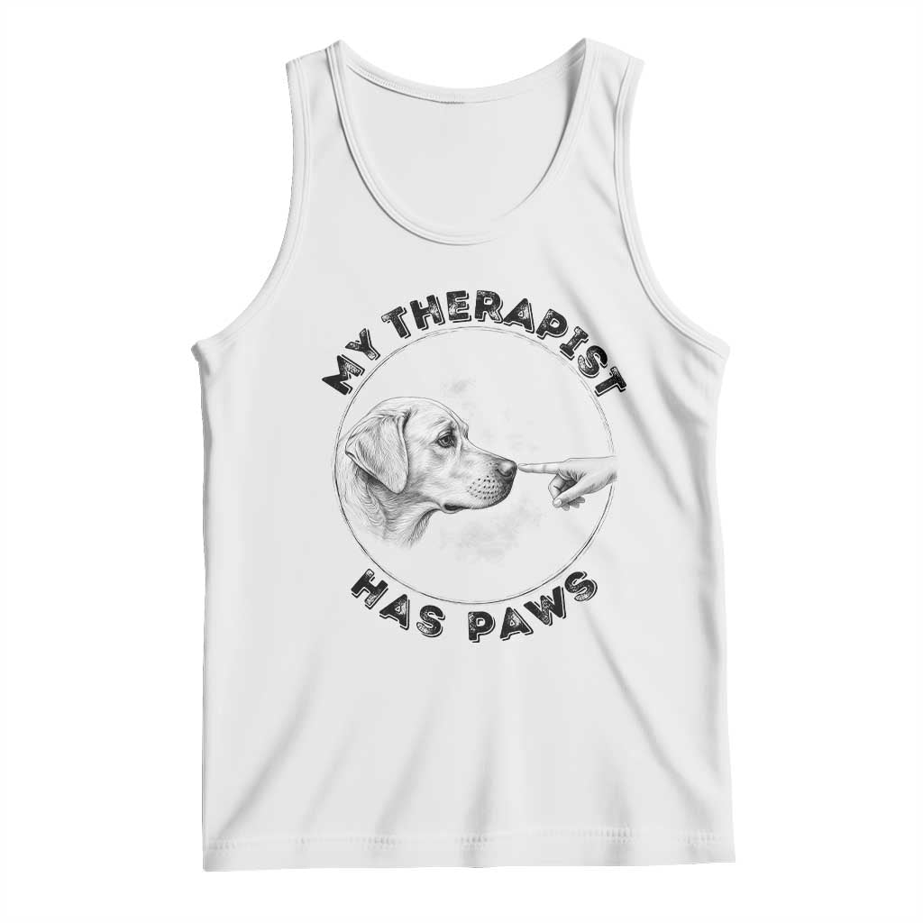 Funny Labrador Retriever Gift Tank Top My Therapist Has Paws - Wonder Print Shop