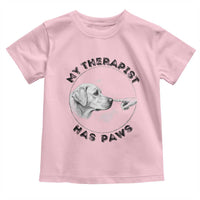 Funny Labrador Retriever Gift Toddler T Shirt My Therapist Has Paws - Wonder Print Shop
