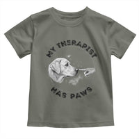 Funny Labrador Retriever Gift Toddler T Shirt My Therapist Has Paws - Wonder Print Shop