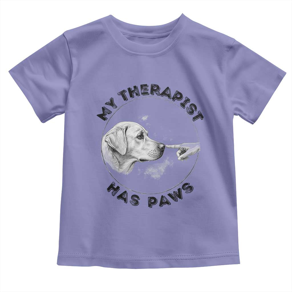 Funny Labrador Retriever Gift Toddler T Shirt My Therapist Has Paws - Wonder Print Shop