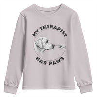 Funny Labrador Retriever Gift Youth Sweatshirt My Therapist Has Paws - Wonder Print Shop