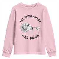Funny Labrador Retriever Gift Youth Sweatshirt My Therapist Has Paws - Wonder Print Shop