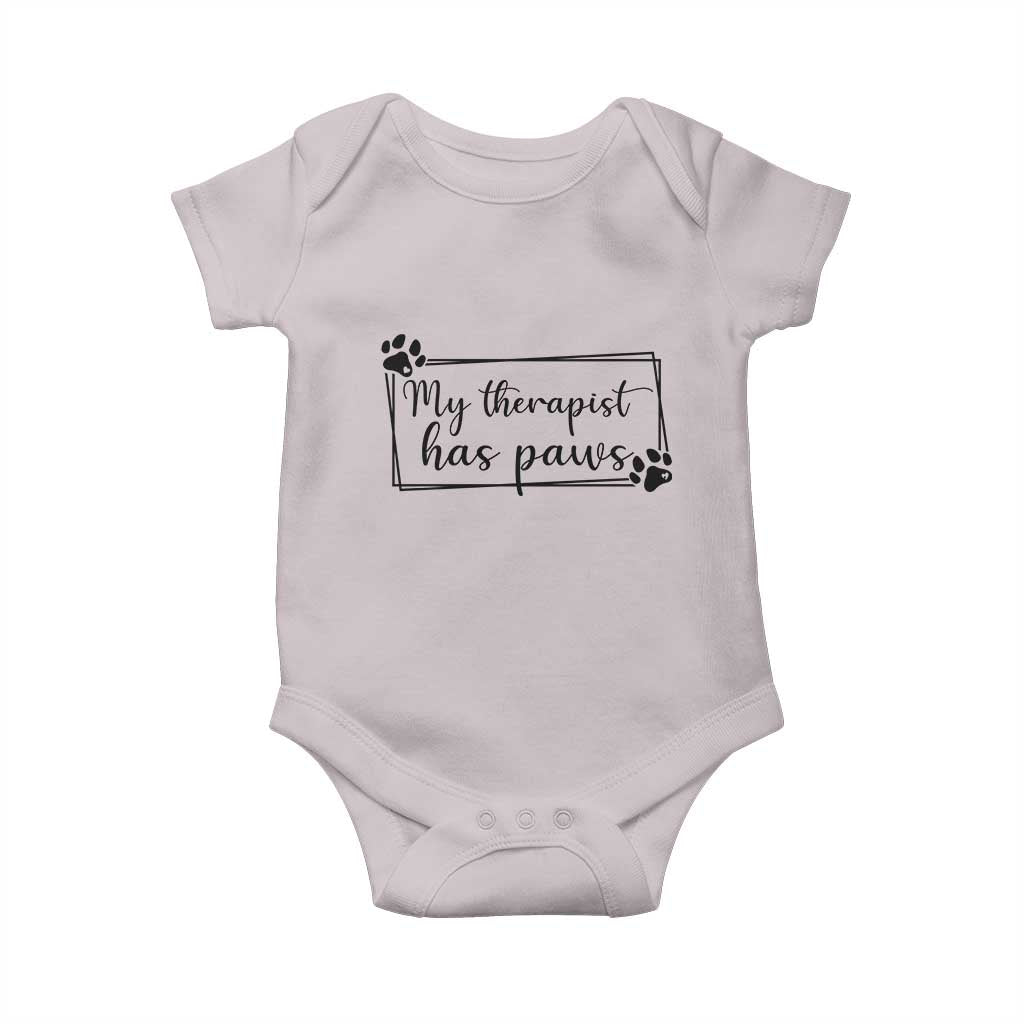 Funny Dog Lover Baby Onesie My Therapist Has Paws - Wonder Print Shop