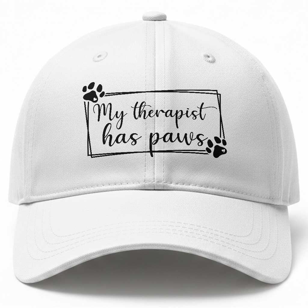 Funny Dog Lover Baseball Cap My Therapist Has Paws