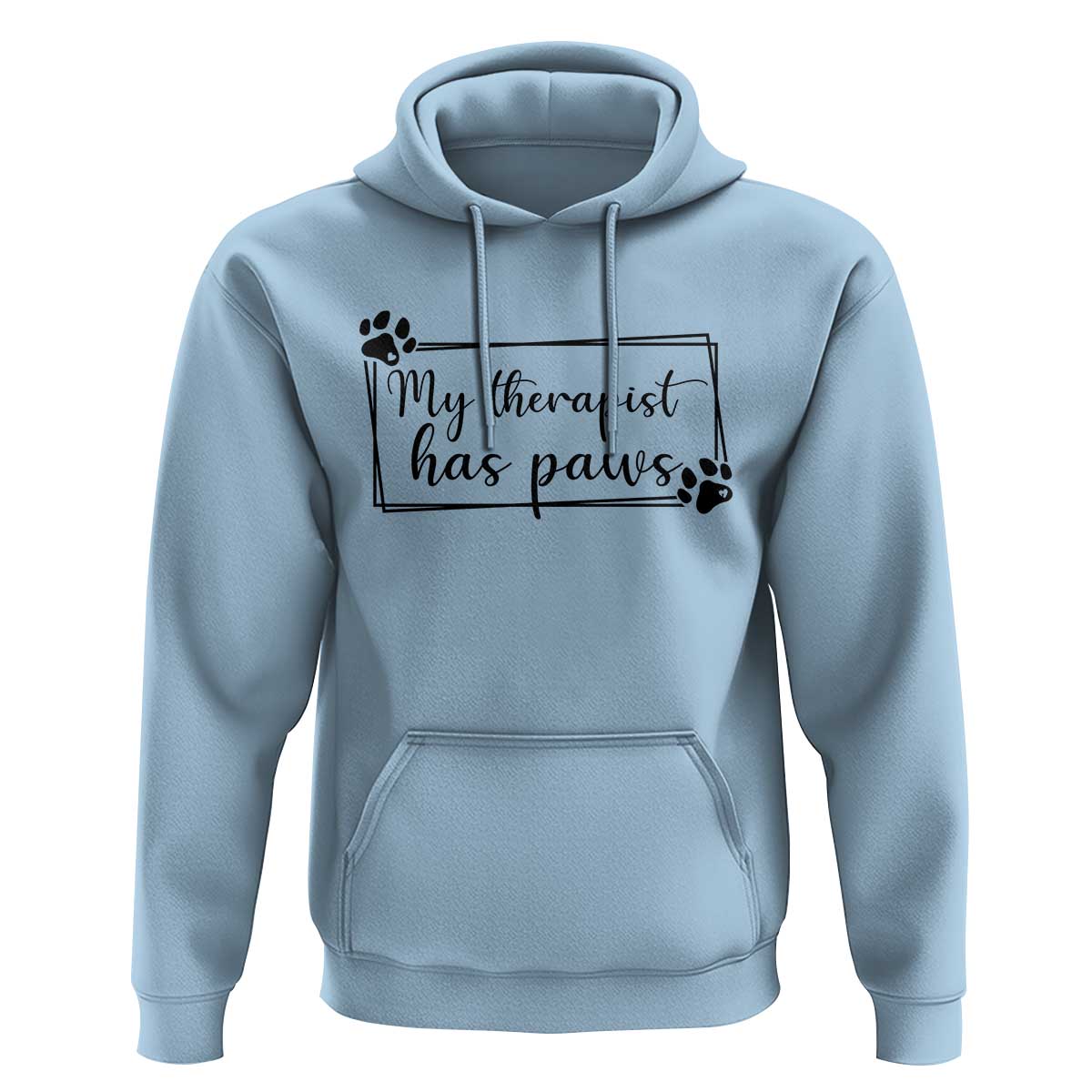 Funny Dog Lover Hoodie My Therapist Has Paws - Wonder Print Shop