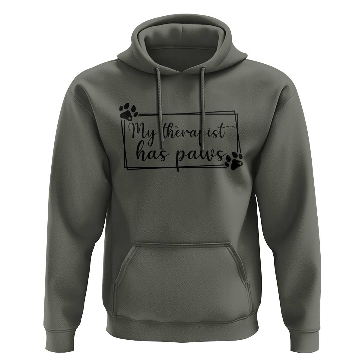 Funny Dog Lover Hoodie My Therapist Has Paws - Wonder Print Shop