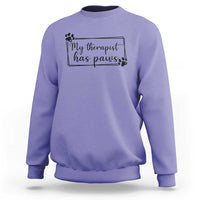 Funny Dog Lover Sweatshirt My Therapist Has Paws - Wonder Print Shop