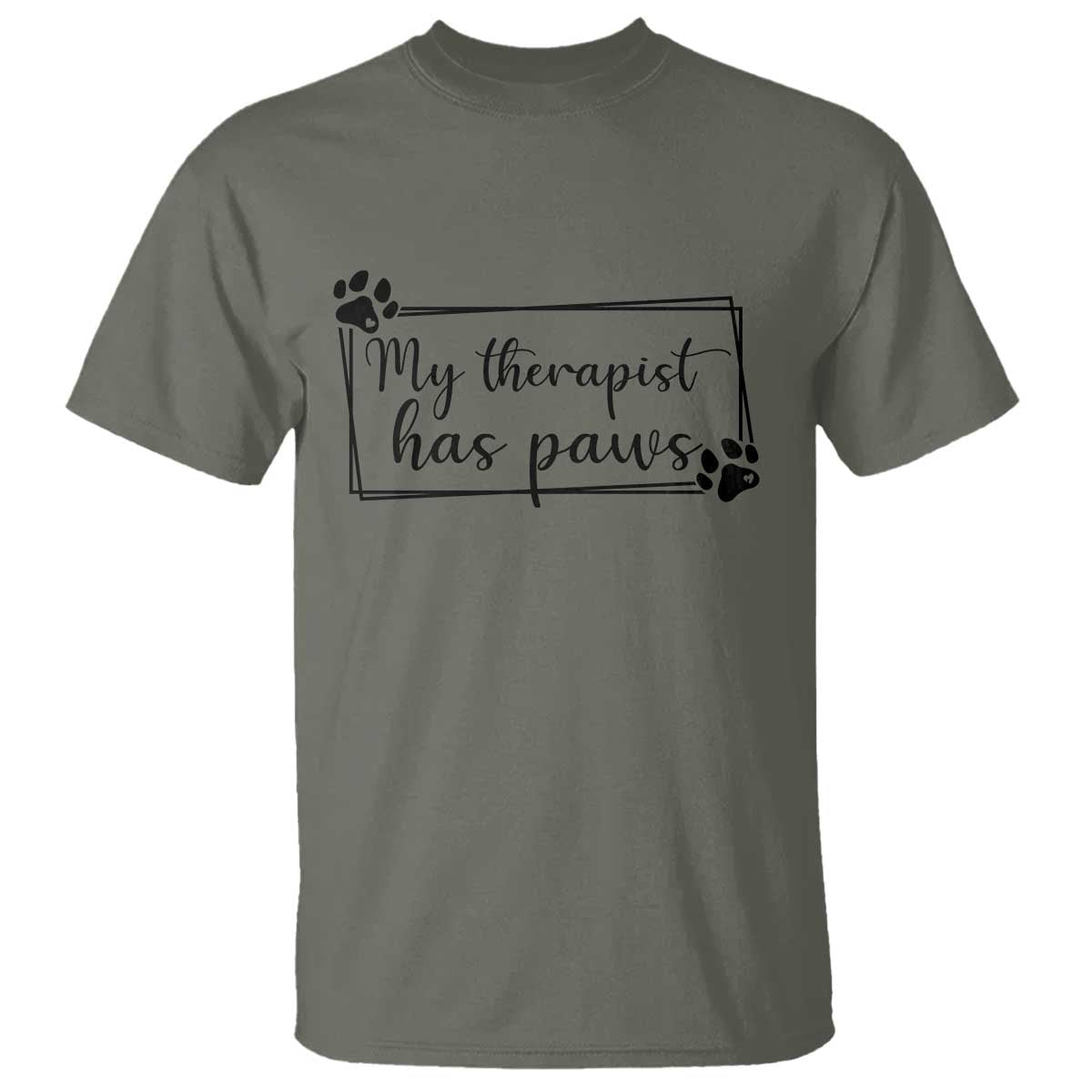 Funny Dog Lover T Shirt My Therapist Has Paws - Wonder Print Shop