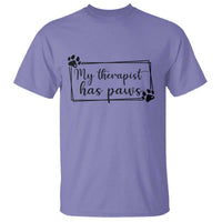 Funny Dog Lover T Shirt My Therapist Has Paws - Wonder Print Shop