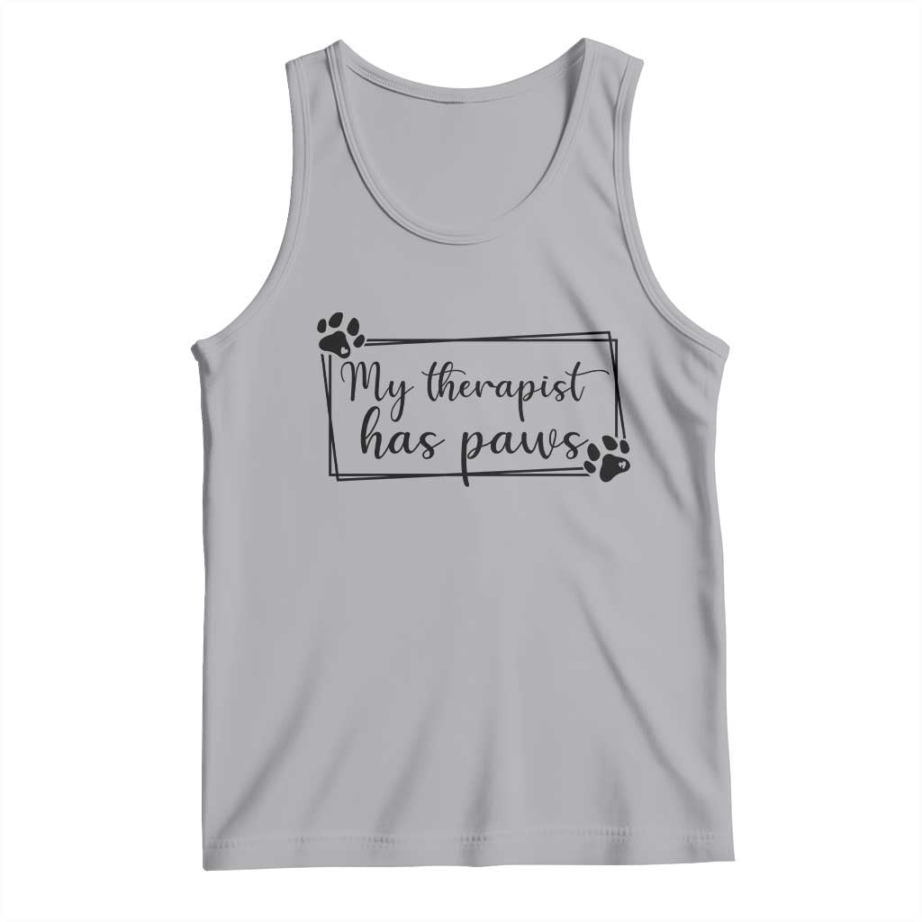 Funny Dog Lover Tank Top My Therapist Has Paws - Wonder Print Shop