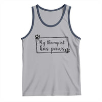 Funny Dog Lover Tank Top My Therapist Has Paws - Wonder Print Shop