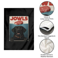 Black Labrador Retriever Garden Flag Funny Jowls Horror Dog Poster - Wonder Print Shop