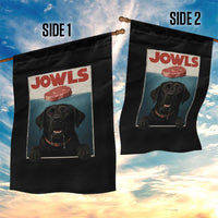 Black Labrador Retriever Garden Flag Funny Jowls Horror Dog Poster - Wonder Print Shop