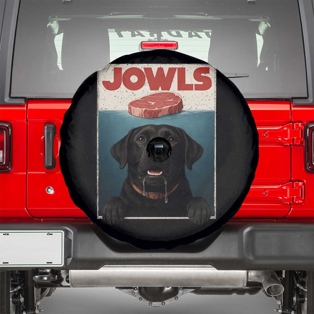 Black Labrador Retriever Spare Tire Cover Funny Jowls Horror Dog Poster - Wonder Print Shop