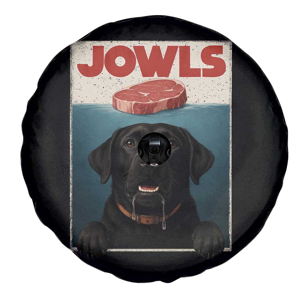 Black Labrador Retriever Spare Tire Cover Funny Jowls Horror Dog Poster - Wonder Print Shop