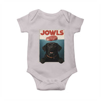 Black Labrador Retriever Baby Onesie Funny Jowls Horror Dog Poster - Wonder Print Shop