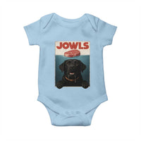 Black Labrador Retriever Baby Onesie Funny Jowls Horror Dog Poster - Wonder Print Shop