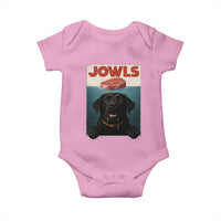 Black Labrador Retriever Baby Onesie Funny Jowls Horror Dog Poster - Wonder Print Shop
