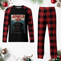 Black Labrador Retriever Plaid Pajama Set Funny Jowls Horror Dog Poster - Wonder Print Shop