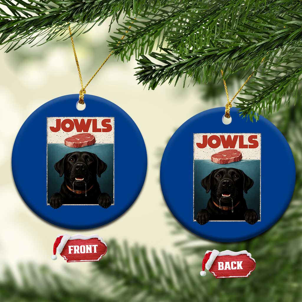 Black Labrador Retriever Ceramic Ornament Funny Jowls Horror Dog Poster - Wonder Print Shop